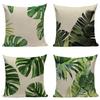 New Nordic Green Plant Printed Pillow Case Sofa Pillow Leaf Series Decorative Pillow Linen