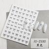 Multi-Size Bow Nail Art Sticker Sweet Wind White Bow Wearing Nail Adhesive Nail Sticker