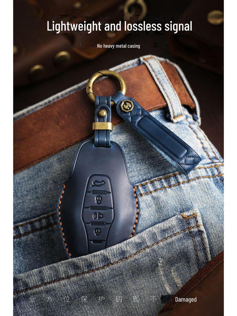 Handmade Genuine Leather Retro Key Cover for Jietu X90/X95/X70pro/X70M