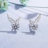 Angel Wing Zircon Stud Earrings for Women - Chic Diamond-Set Design