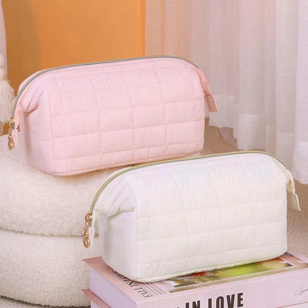 Solid Color Cosmetic Storage Bag Large Capacity Travel Toiletry Bag Sundries Organizer  Outdoor