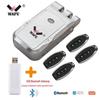 Graffiti Invisible Wireless Anti-theft Smart Lock with Remote Control for Home, Keyhole-less Design for Entrance and Sliding Doors