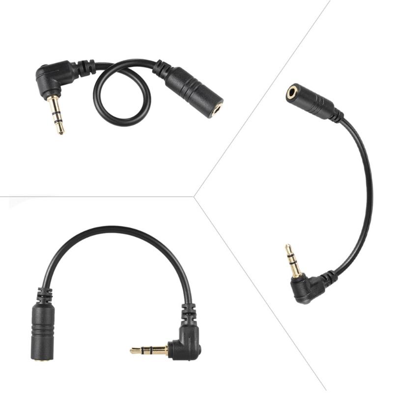 3.5mm Auditory Extension Cord with 90 Degree Right Angled Plug for External Microphone Use Adapter Cord