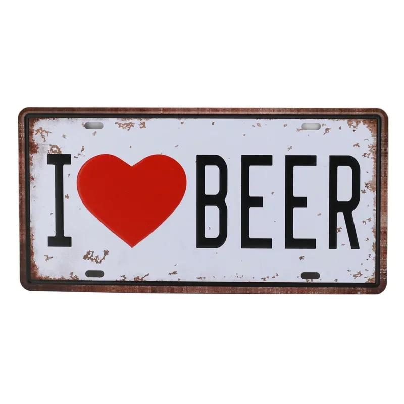 Votka Seviyorum Bira Plaka Metal Plaka Araba Numarası Teneke Işaretleri Bar Pub Cafe Ev Dekor Metal Işareti Man Cave Garaj Boyama Plaketler C13