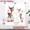 2D Flat Photography Backdrop Party Backdrop Deer and Pink Butterflies 100% Polyester Anniversary for Suitable for Outdoor