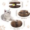Magic Organ Cat Scratcher Pad with Bell-Ball, Cat Cardboard Lounge Bed, Kitty Kurlz Cat Toy, Cat Accordion Cordain, Foldable Interactive Cat Butler