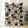 Cartoon Dog Pattern Warm quiltDesign. Flannel Blanket for Bedroom, Living Room, Sofa, and Nap.