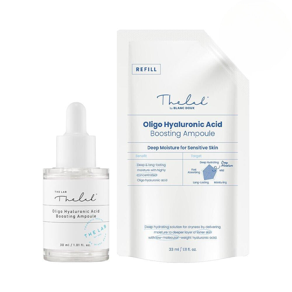 The Lab by Blanc Doux Oligo Hyaluronsäure Boosting Ampulle 30 ml Spezialset mit Nachfüllung