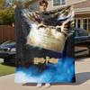 1pc Harry Potter Sorcerer's Stone Hogwarts Outdoor Flannel Throw Blanket All Season Soft Warmth,Home Decor 1031250