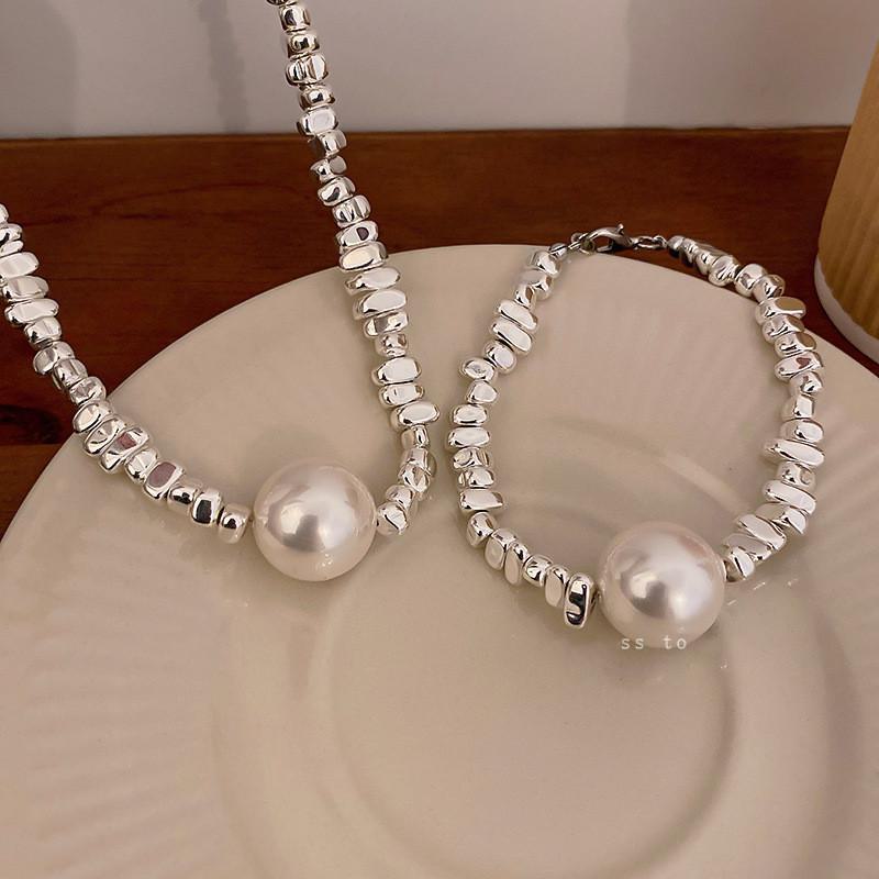 Perlen Geometrische Unregelmäßige Spleißkette - Einzigartiges Europäisches und Amerikanisches Design für Frauen