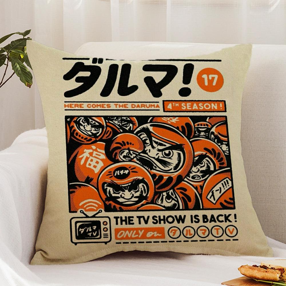 T-Takoyaki Japanese Food Cushion Cover Premium Comfort Reversible Pillow Cover - Dual - Use Design for Home & Car