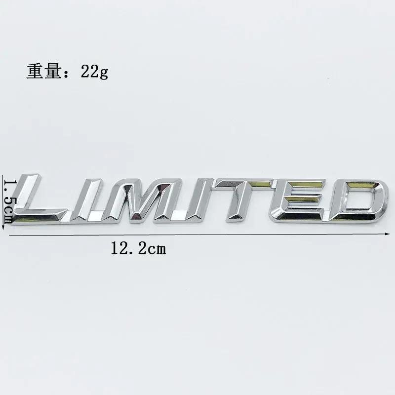 3D Metal LIMITED Letters Rear Trunk Emblem Sticker Car Side Fender Badge Decals For Toyota Highlander Accessories