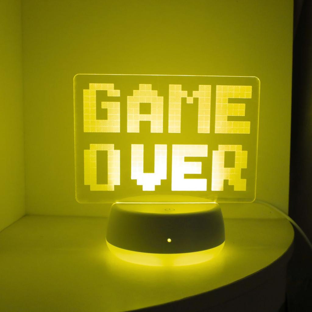 USB 3D LED night light game end marker light RGB game room decoration bedroom desk lamp personalized gift