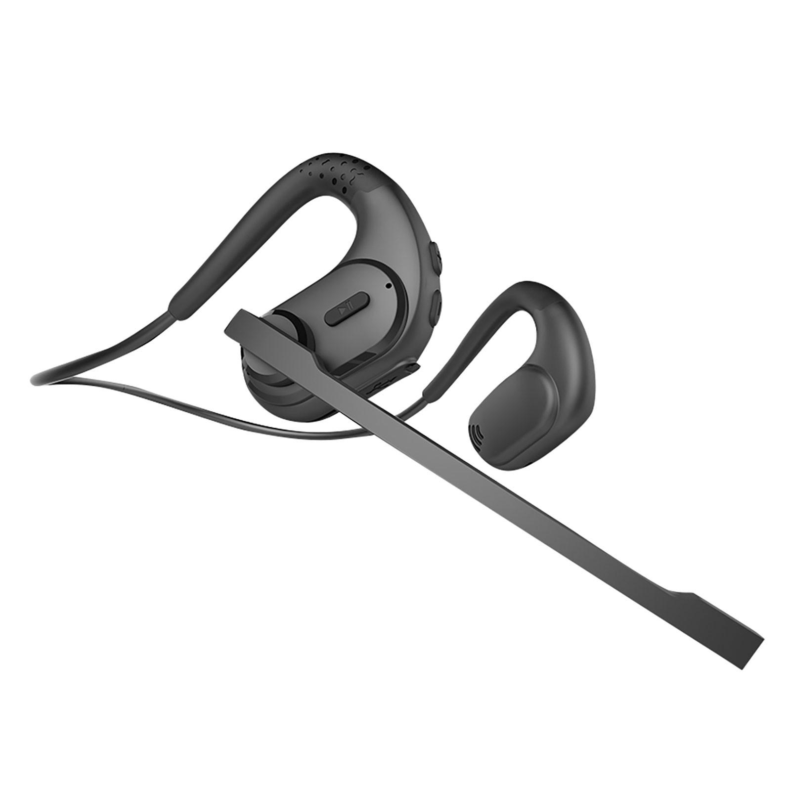 

Bluetooth 5.3 Headset With Noise Cancel Mic, Open-Ear Airconduction Wireless Stereo Headphones, All Day Comfortable Fit For Riding Driving Running