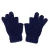 Winter Two Finger Touchscreen Rib Stitch Jacquard Plush Warm Knit Student Thick Half Finger Gloves