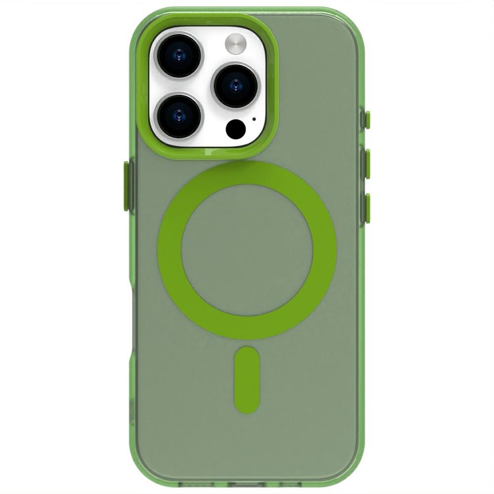 Candy Series For iPhone 16 Pro Case Compatible with MagSafe PC+TPU+PET Anti-Drop Phone Cover