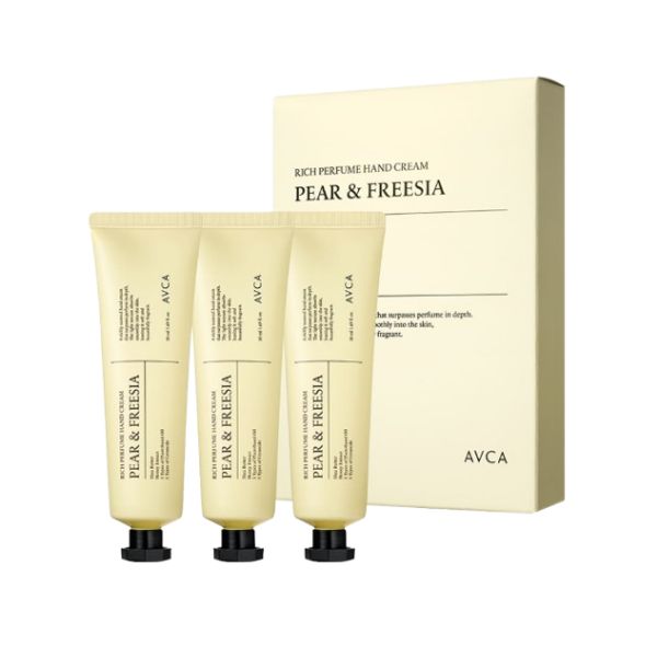 AVCA Rich Perfume Hand Cream Pear & Freesia, 3pcs, 50ml