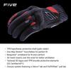 FIVE RS3 EVO Motorcycle Gloves, Black/Red (Size L)