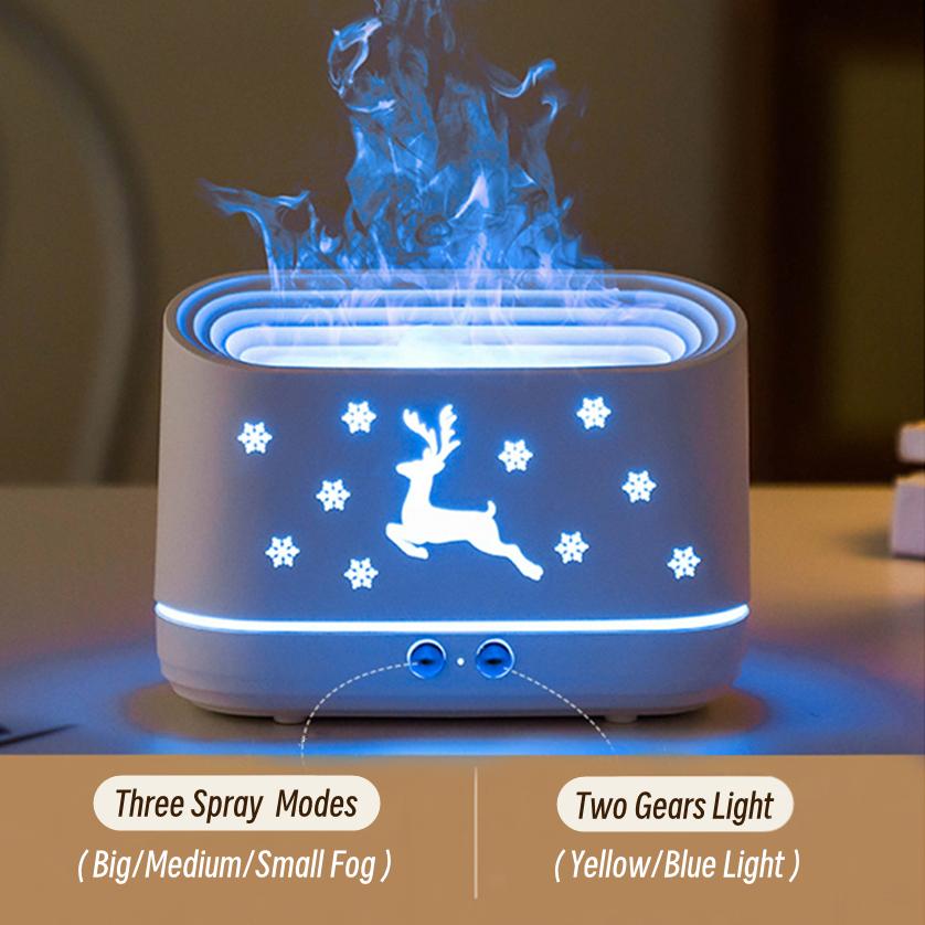 

Диффузор для ароматерапии Sika Deer, 300 мл, пламенная лампа, USB-диффузор для эфирного масла, ультразвуковой крутой туманообразователь, ароматический увлажнитель воздуха USB Cable