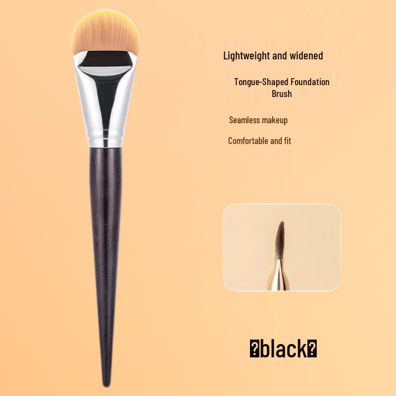 Tongue-Shaped Flat Head Foundation & Mask Brush - Soft Makeup Tool