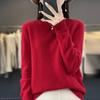 DAFIFY Women's Fashion Casual Fall Winter Solid Color Print Long Sleeve O-Neck Sweaters