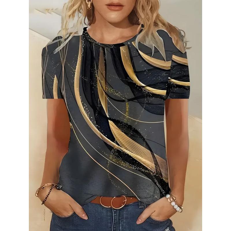 Women's Tops Versatile Comfortable Short Sleeves Fashion Crew Neck Loose T-Shirts Women’s