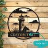 Lighthouse Metal Wall Art Nautical Decor Handmade Iron Sculpture Coastal Home Gift Indoor Outdoor