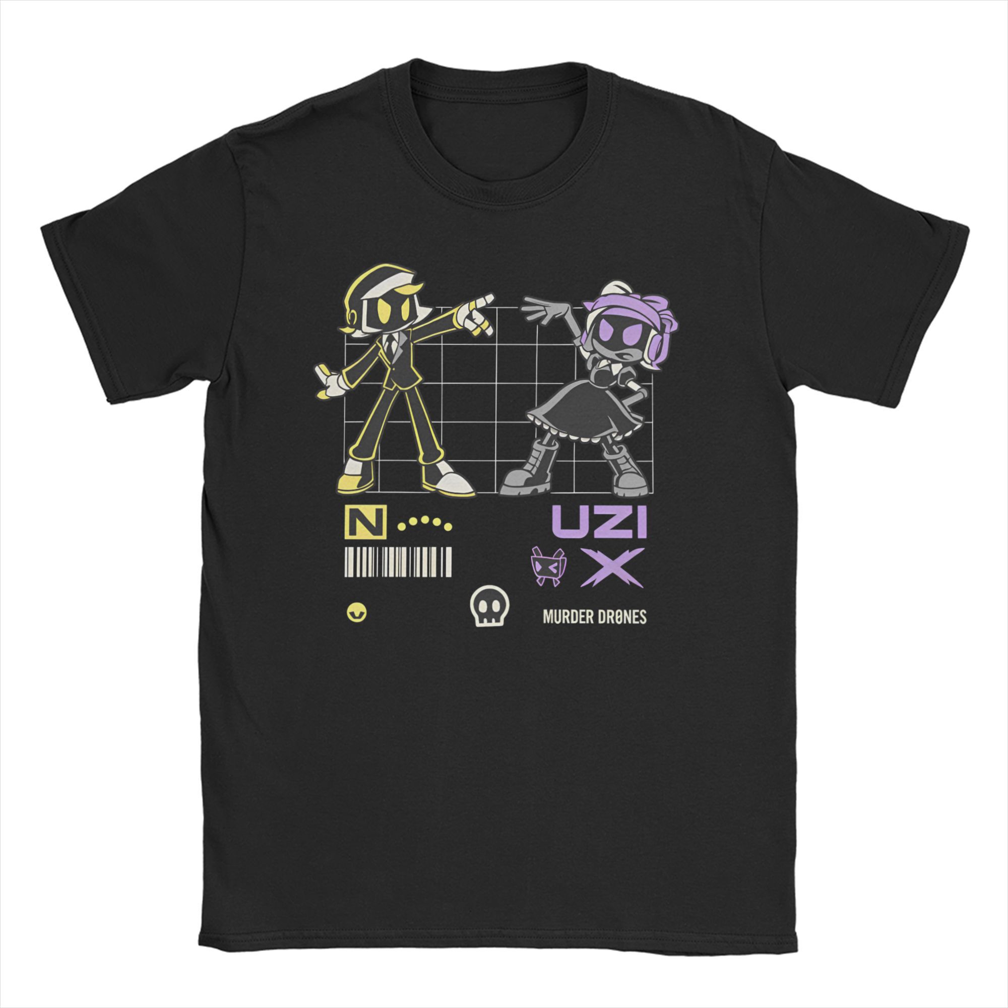 

Murder Drones Men s T Shirts Funny Manga Novelty Tee Shirt Short Sleeve O Neck T-Shirt Cotton Gift Idea Clothes 5XL різнокольоровий