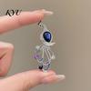 Rhinestone Peacock Pin Faux Crystal Brooch for Women, Bling Lapel Pin, Dainty Clothing Jewelry Wedding Party Prom Shape