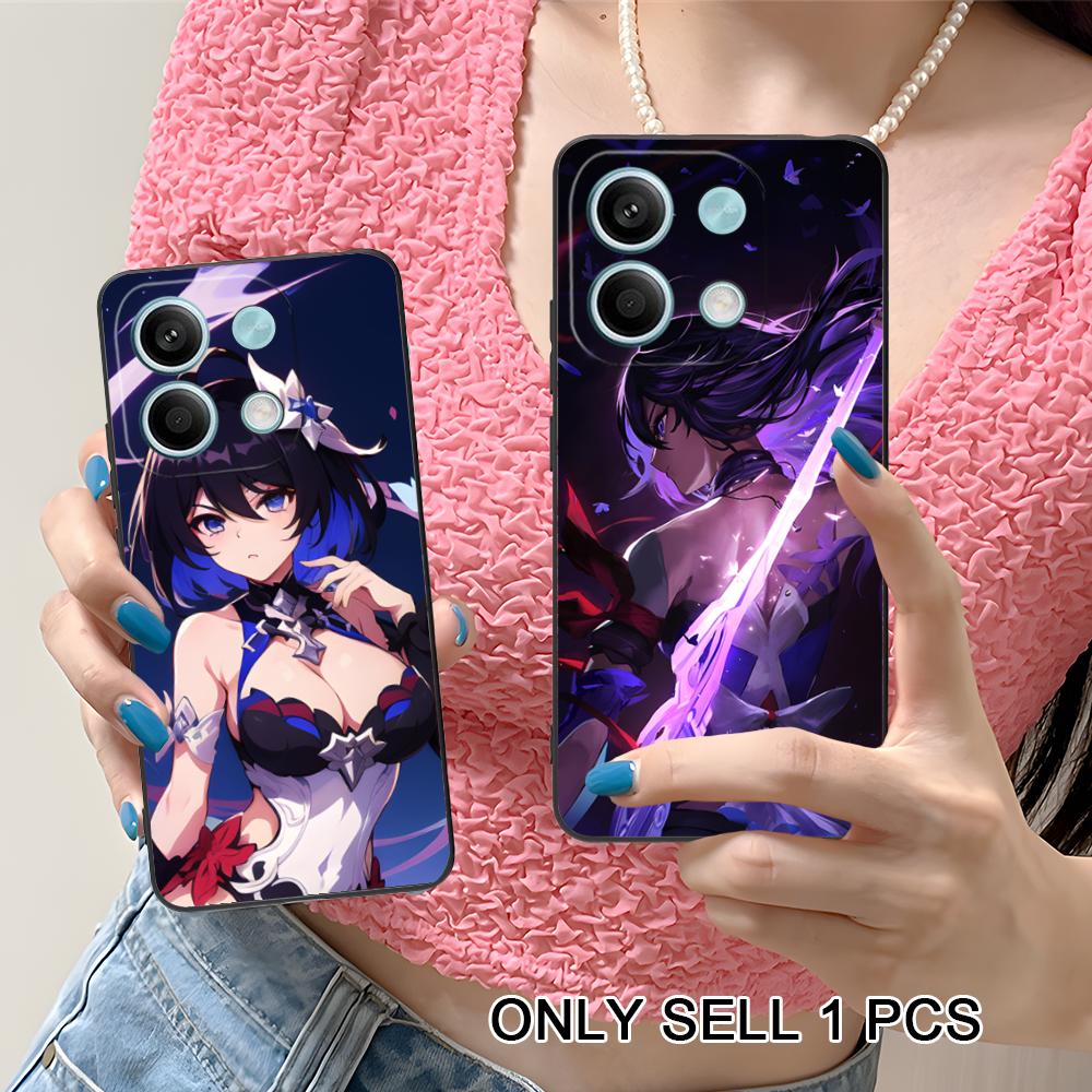 HSR Seele Matte TPU Mobile Phone Case for Xiaomi Redmi Note 14 13 12 11 S Pro Plus 4G 5G Colorful Printing Cover