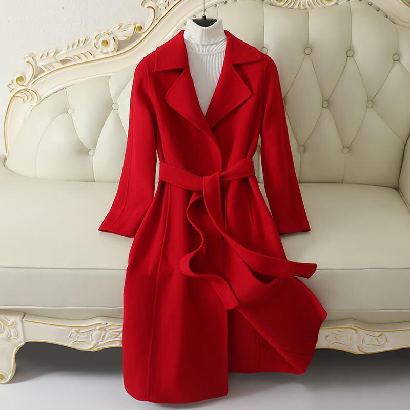 KAISER Women s Pure Wool Double-Faced Long Coat S
