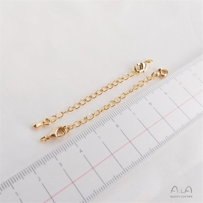 14K Gold Filled Color-Retaining Extension Chain for DIY Jewelry