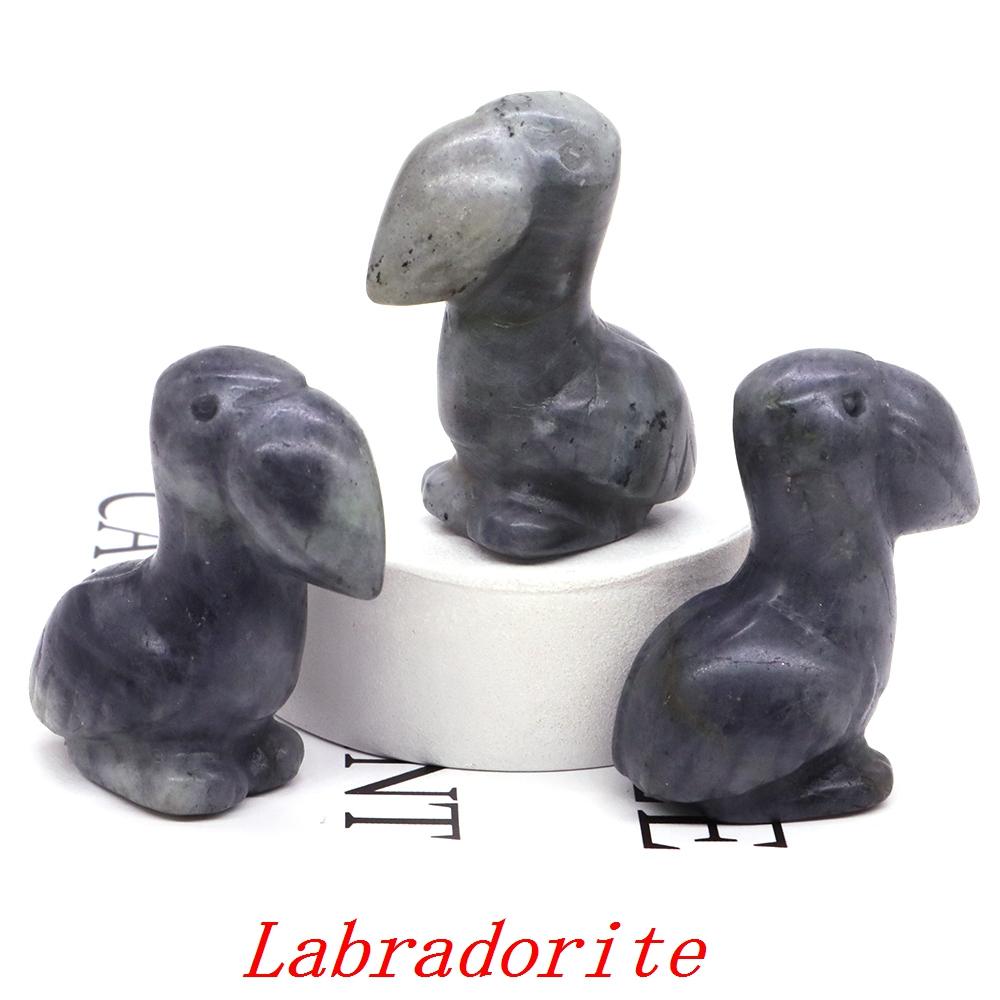 Hand Carved Healing Animal Figurine Toucans Statue Natural Stone Crystal Reiki Gemstone Craft Home Decoration Holiday Gifts 1.6"