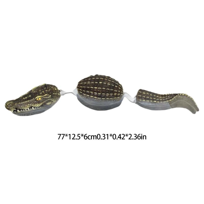Weatherproof Crocodilian Statue Floating Reptiles Decors Pool Float Decoy For Pond Landscaping Backyard Water Garden