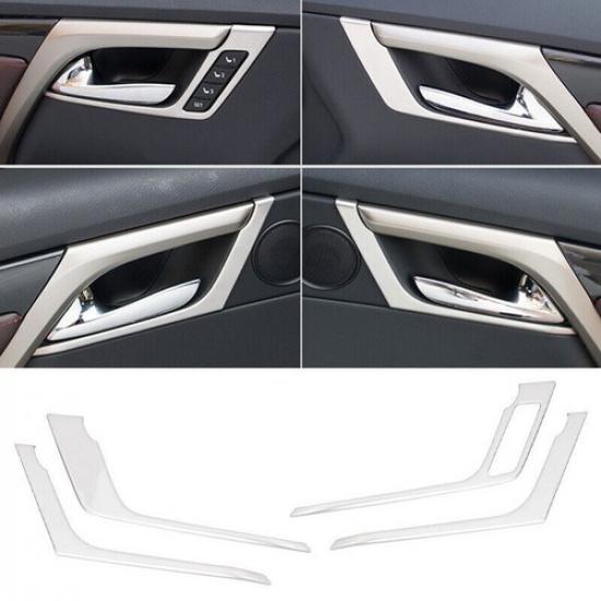 4P Matte Silver Inner Door Handle Lock Frame Trim For Lexus RX350 450h 2016-2019
