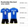 Personalised Shirts Kit Mens Girls With Name Number Custom Football Jerseys For Boys Training Suit