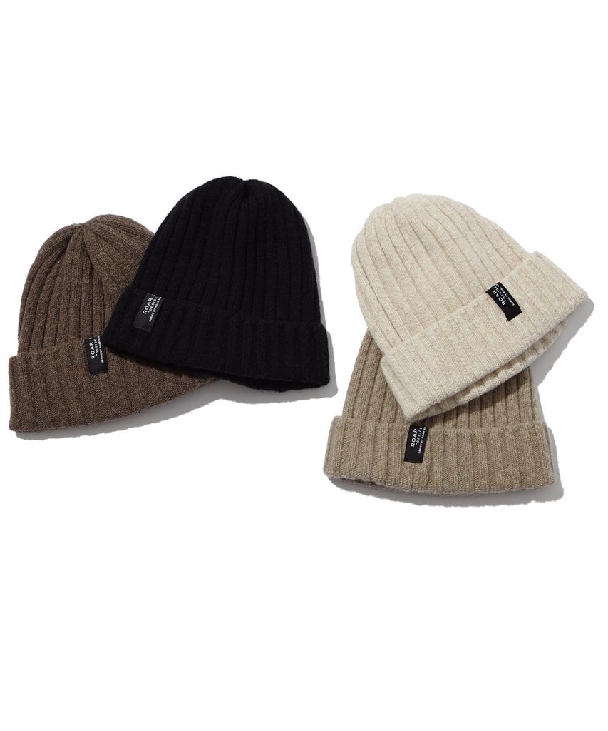 ODD DOT (Unisex) Logo Label Wool Beanie_Black