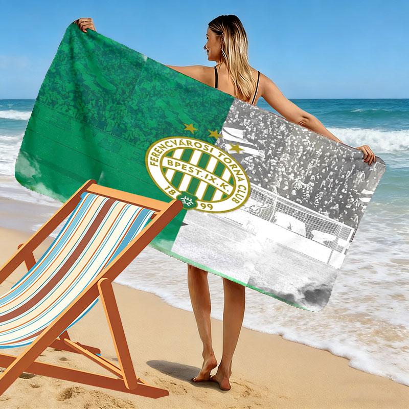 Ferencvárosi Torna Club Print Beach Towel, Large Soft Quick Dry Towel for Beach Camping Swimming