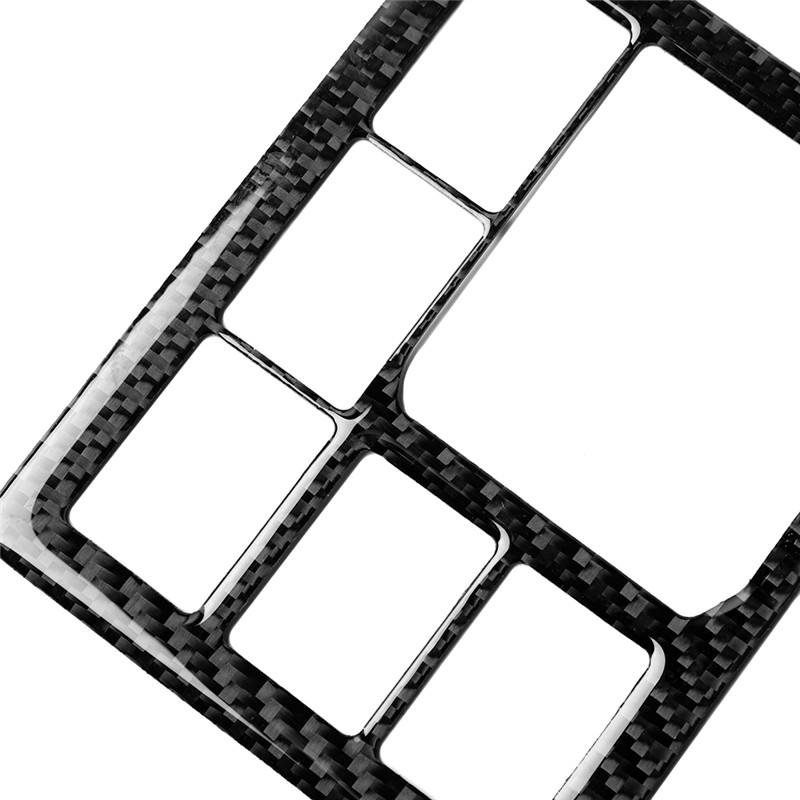 Fits For Toyota Land Cruiser Prado 2010-2017 Carbon Fiber Headlight Switch Box Decoration Panel Cover Car Sticker 3D