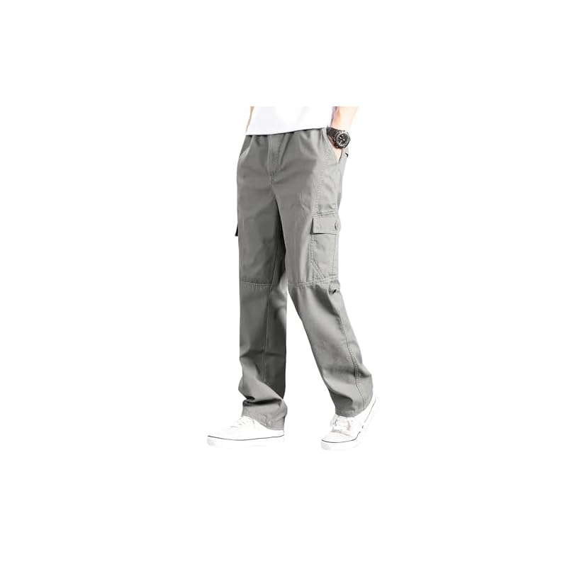 Lymio Men Cargo || Men Cargo Pants || Men Cargo Pants Cotton || Cargos For Men (Cargo118GreyM)