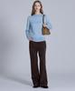 BASIC HOUSE Women'S High-Neck Long-Sleeve Sweater Blue Lykt7202