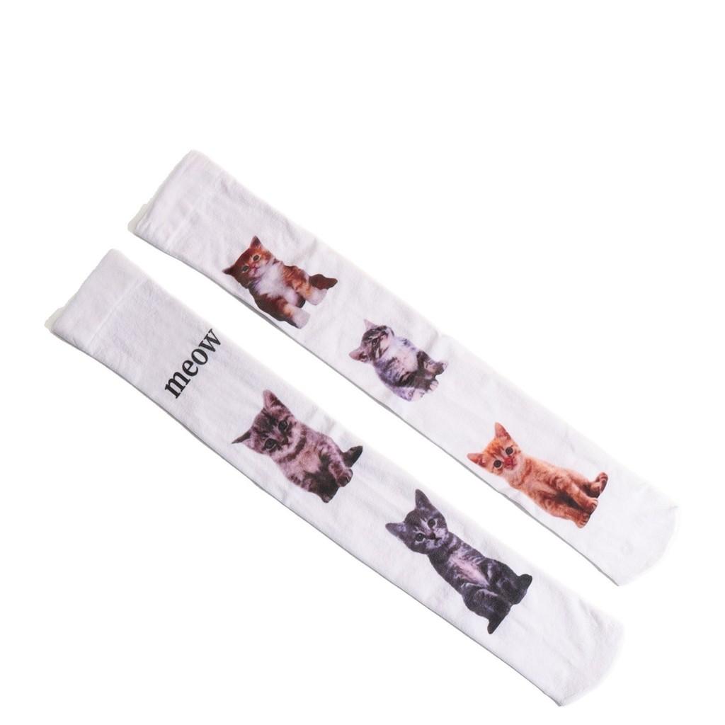 Kawaii Katzenmotiv Lange Socken Aus Nylonmaterial Für Teenager Und Junge Frauen