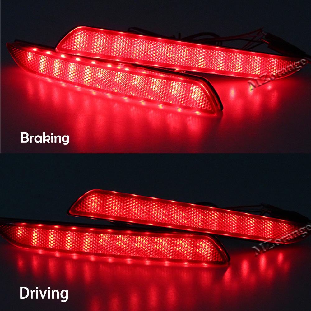 LED Rear Bumper Reflector Light For Honda JAZZ Fit 2010-2013 CRZ CRV Acura TSX Tail Fog Brake Lamp Car Accessories