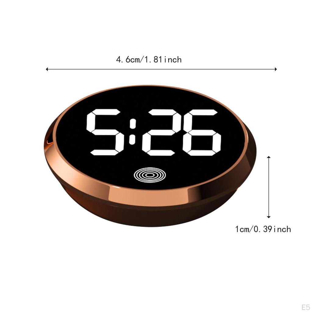 Car Dashboard Time Display Electronic Clock for Vehicles Touch Activated Round Accessory