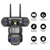 4G WiFi Remote Surveillance Camera with Triple-Lens for Outdoor Use