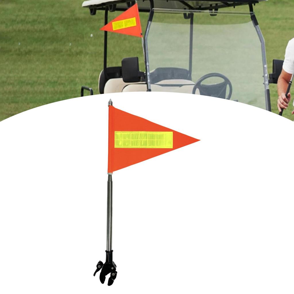 Bike Safety Flag with Pole Stainless Steel Pole with Reflective Strip Suitable for both children, young kids and adult