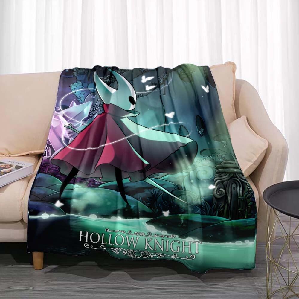 Hollow Knight deka Herní flanel Novinka Hřejivý flanel z mikrovlákna Odolný pro děti i dospělé Cestovní přehoz na pohovku