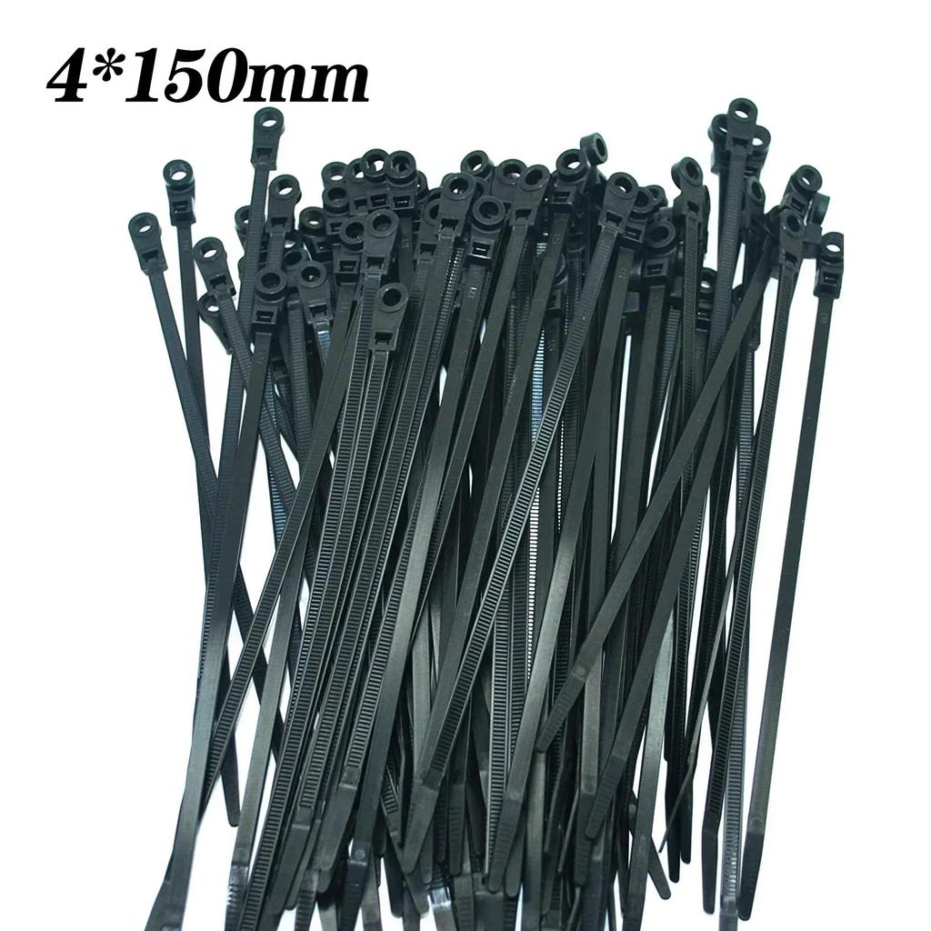 1000/100PCS Nylon Cable Ties Self-locking Cord Ties Straps Adjustable Cables Fastening Plastic Clamp Heat Resistant Wire Zip Tie
