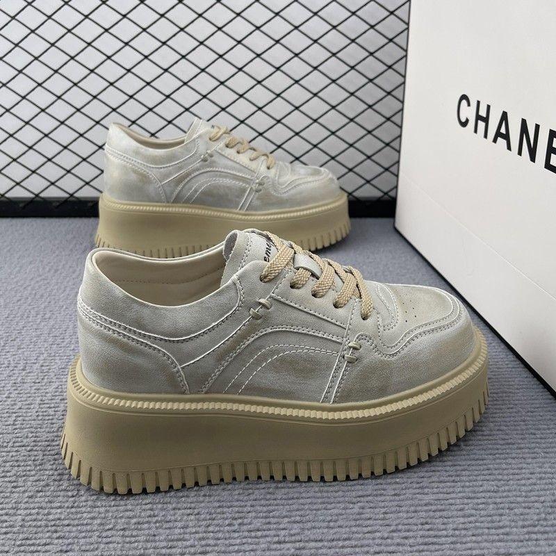 Literary Spring Little White Shoes, Muffin Soles, Student Board Shoes, New Trendy Small Sports Shoes