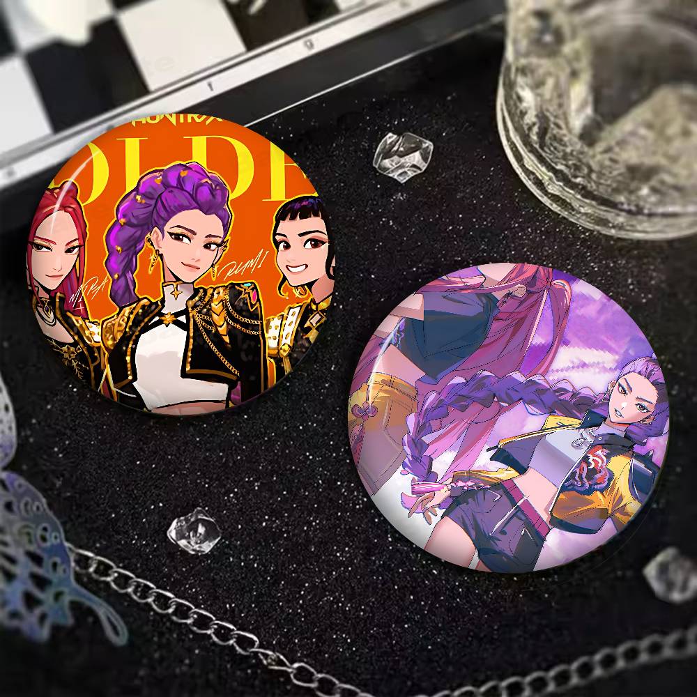 Kpop D-Demon H-Hunter New Brooches Soft Button Pin Funny Silly Gnarpy on A Skateboard Meme Badge Gamer Collection Gifts